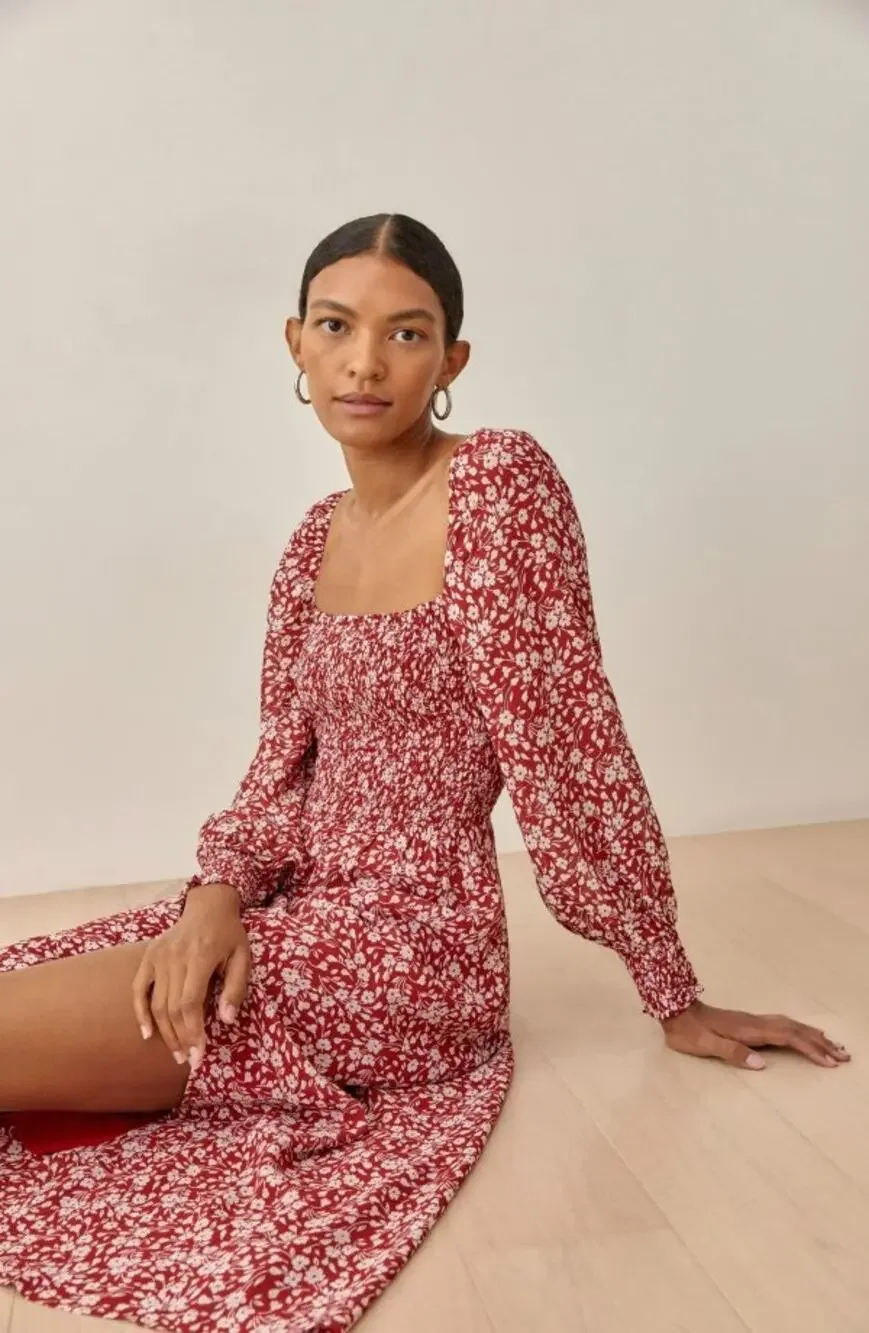 REFORMATION cello floral print dress S